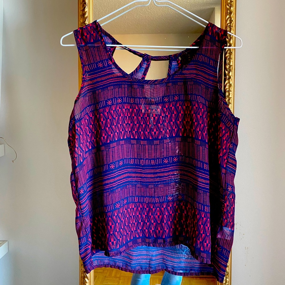 Patterned Sheer Tank